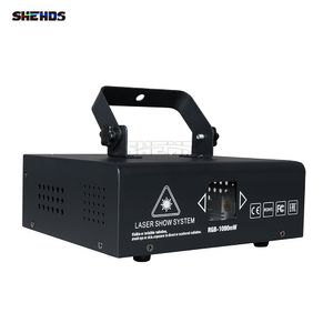 SHEHDS 1000mW RGB Láser de escaneo a todo color para DJ Disco Wedding Laser Festa Light Show Stage Light