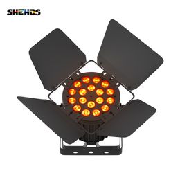 SHEHDS NED LED 18x18W RGBWA + UV 6in1 Par lumière avec effet de faisceau de porte de grange pour DJ Disco éclairage de scène de mariage