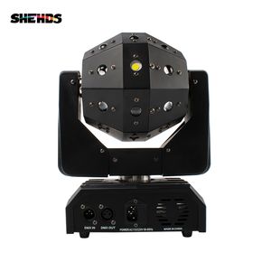 SHEHDS luz de escenario profesional 16X3W LED fútbol BeamLaser luz con cabezal móvil RGBW rojo verde láser Flash estroboscópico iluminación de roca colorida