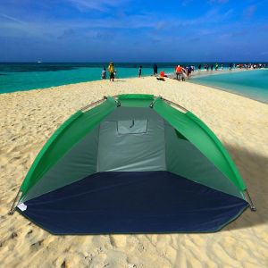 Refugios 2 personas Tienda de campamento Tienda de una sola capa al aire libre Anti UV Beach Tents Shade Tolla Towning Shade para pescar Picnic Park