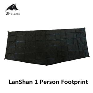 Refugios 3f UL Gear Lanshan 1 Tent Footprint impermeable Hojas de tierra Weet Silnylon Silnylon Tierra 210*95cm