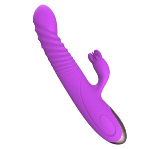 Vibrador giratorio de punto G de conejo, Juguetes sexuales con vibración Dual de 3 motores, máquina Anal de estimulación del clítoris para mujer adulta