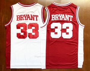 Ship From US # Lower Merion 33 Bryant Jersey College Men High School Basketball All Stitched Size S-3XL Top Quality