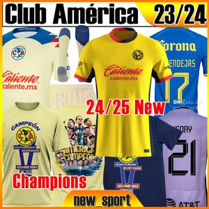 24 25 Club America Champions R.Sanchez Soccer Jerseys México MX R.Martinez 2023 2024 Home Away 3rd F.Vinas M.Layun 1916 2006 90 UNIFORMOS Men Men Kids Football Shirts