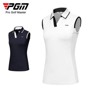 Camisas PGM Golf de golf para mujeres Camiseta corta Summer Breathable Sports Sports Top Apparados de golf Women YF552