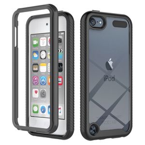 Étuis PC transparents antichoc, protecteur d'écran intégré, coque de protection robuste en TPU pour iPod Touch 5/Touch 6/Touch 7