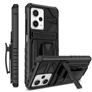 Coque de support antichoc avec Clip de ceinture détachable, étui hybride robuste pour Xiaomi Redmi Note 12 Pro X5 11S Note 10 Note 9S