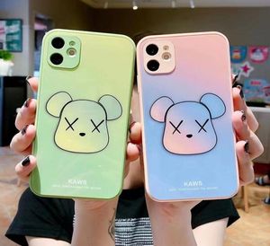 Cas de téléphone à l'épreuve des chocs pour iPhone 12 11 Pro Max XR XS X 7 8 Plus Arrivée Soft Silicon Anime Teddy Bear Funda Case7837514