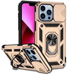 Fundas de teléfono a prueba de golpes para iPhone 15 14 Max 13 Pro Max 12 11 Xs Xr X SE 7 8 Plus Armor Kickstand Push Window cubierta protectora