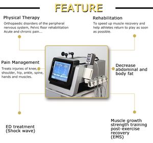 Máquina de ondas de choque tecar ems equipo de fisioterapia masajeador de cuerpo completo productos calientes a la venta