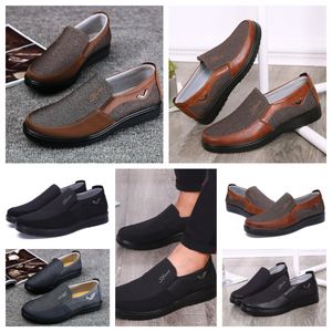 Chaussure GAI baskets chaussures décontractées hommes simples affaires bout rond chaussure décontracté semelle souple pantoufles plat hommes classique confortable chaussure en cuir taille souple EUR 38-50