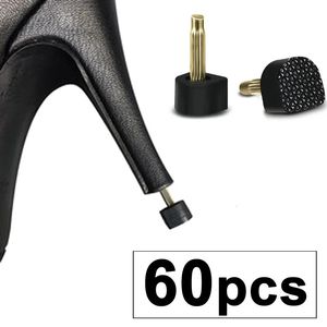 Accessoires de pièces de chaussures 60 pièces conseils de réparation de talon de dame pour chaussures épingles chevilles ascenseurs talons de mariage Kit de soins protecteurs Cap Heeltaps 231208