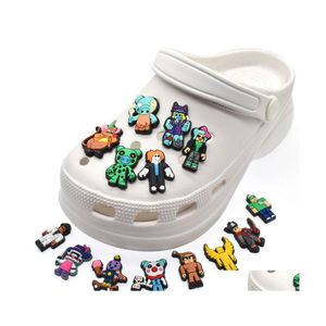 Chaussures Pièces Accessoires Charmes En Gros Souvenirs D'enfance Game Boy Robot Dessin Animé Croc Pvc Décoration Boucle En Caoutchouc Souple Sabot Rapide Dh0Tl