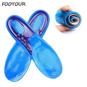 Pièces de chaussures Accessoires Semelles intérieures en Gel de Silicone FOOTOUR hommes femmes semelles intérieures coussinets de chaussures de Sport soutien orthopédique de la voûte plantaire massage Absorption des chocs Inserts de chaussures 231019