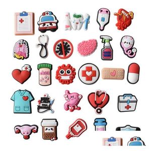 Pièces de chaussures Accessoires en gros Nurse Doctor Doctor Medical Supplies Charms Chaussures Drop Livraison Dhogt