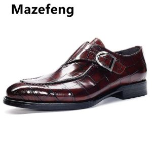 Chaussures 2021 Classic Crocodile Match Business Chaussures plates hommes Designer Robe formelle Chaussures en cuir Mode Chaussures de fête de Noël