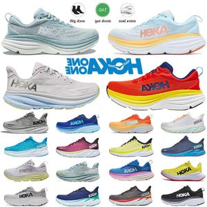 Chaussures Hoka One Bondi 8 Designer Hommes Femmes Personnes libres Hakas Clifton 9 Diva Bleu Citru Noir Blanc Anthracite Castler Real Challenger 7 Runners