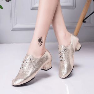 chaussures Latin Dancing Shoes for Women Gold Silver Performance Performance Jazz Dance Chaussures Latina Talons Ballroom Dance Shoes Sneaker