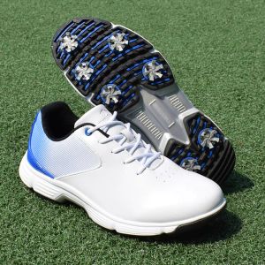 Chaussures hommes Chaussures de golf Pikes Comfort Athletic Spiked Golf Training Chaussures Pro Airproof Golf Tour Shoe for Men Golfer Wide Fiess Golf