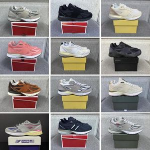 Zapatos para correr Diseñador para hombre para mujer 990v4 990 V4 Gris Blanco Verde Triple Negro Plata Jjjjound Azul marino Angora Limestone Day Kith Bean Sunrise Rose