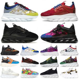 Chaussures Top Casual Chain Reaction Hommes Femmes Designer Chaussures Firmate Plateforme Baskets En Caoutchouc Daim Triple Noir Blanc Bluette Or Rouge Cerise Scarpe Uomo