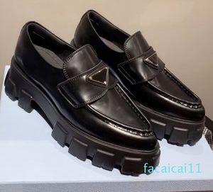 Zapatos Mujer Mocasines Zapatillas Casual Zapatos De Vestir Diseñador De Moda Mocasines De Cuero Cepillado Chocolate Plano Negro Charol Plataforma De Goma Corte Bajo