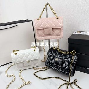 Shop Factory Wholesale Xiaoxiang Tofu Sac Womens Single Shet Chain Broidered Diamond Grid Bodor Crossbody with Small Cow Leather Match Tissu