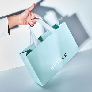 Bolsas de compras 500pcsLot al por mayor para artículos para el hogar de pequeñas empresas Bolsa de papel de embalaje Joyería personalizada 231215