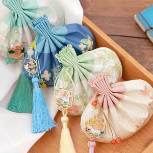 Sacs de courses, sac à motif floral, cheveux de bébé Lanugo, pochette de Style chinois, rangement de bijoux, poche en tissu Han, Sachet à emporter