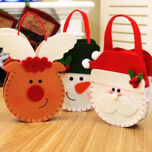 Bolsas de la compra Bolso de tela no tejida de Navidad Bolsa de regalo Decoraciones Niños Dulces de chocolate Favores de los niños