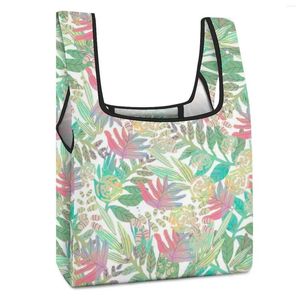 Bolsas de compras con patrón personalizado para mujer, bolsos plegables para comida, bolso grande, bolso de tela lisa, bolso de viaje impermeable para comestibles, talla única