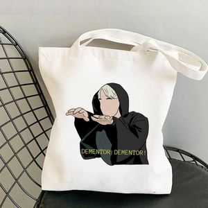 Shopping Bags Draco Malfoy Bag Bolsas De Tela Bolso Cotton Shopper Tote Ecobag Ecologicas Boodschappentas Custom