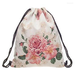 Sacs de courses mode sac à cordon Sport poudre Rose Mochila Cuerda Harajuku sac à dos femmes hommes Modis chaîne fille