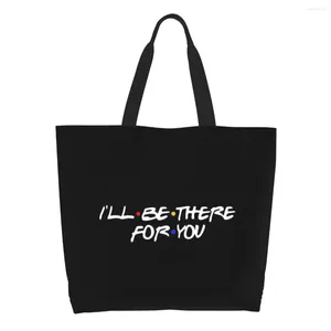 Bolsas de compras Amigos programa de televisión Tota Tote Women Women Funny Canvas Shoulder Shopper Bag Big Capacidad Bolsos