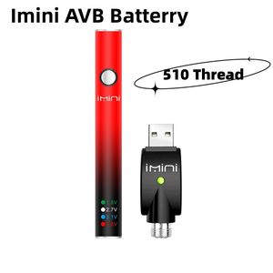 Shopping en gros stylo vape jetable 510 batterie Imini AVB bouton batterie préchauffage de tension variable pour batterie à fil diaposable 350mAh