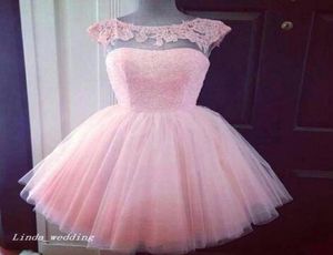 Robe de bal à rose courte de la princesse belle en dentelle en tulle porte une robe d'occasion spéciale robe de fête en soirée5770695