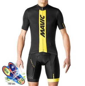 Ropa de ciclismo de manga corta Jersey Triatlón Bib Shorts Road Bik Transpirable MTB Shirt Jerseys Summer Racing Sets