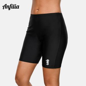 Pantalones cortos Anfilia Women Sports Swimming Short Skinny Capris Trunks de natación Damas Fundos Fundos Tankini Bottwear Breve Beach Winter Shorts