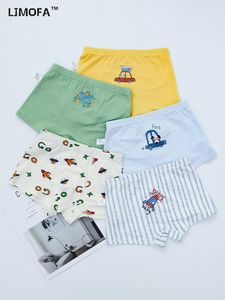 Shorts ljmofa 5 pcs enfants sous-vêtements coton culotte pour garçons rocket cartoon boxer shorts enfants triangle briefs garçons knickers b181