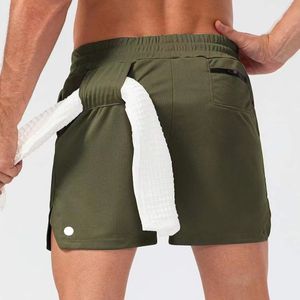 Shorts Hommes Yoga Camos Respirant Gym pantalon avec serviette boucle Lulu casual running lulu citron lululemens discount