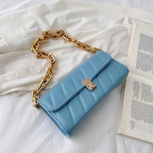 Bolsas de hombro All-Match Ladies Small Messenger Bag 2024 Cadena moderna Moda de textura francesa