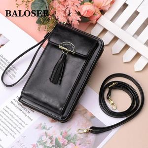 Sacs à bandouliers Baloser Crossbody Phone portable portefeuille Femelle Sac de téléphone portable mode Daily Use Carte Holder mini sac à main pour les femmes