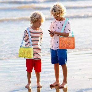 Sacs à bandoulière plage jouet maille enfants coquille stockage coquillage piscine sable natation accessoires pour garçons et filles 230426