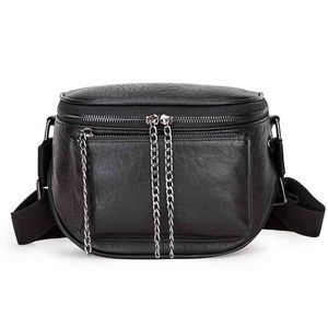 Bolsas de hombro Contact's Fashion Crossbody para mujer Bolsa de cuero real Piel de oveja Bolso femenino Medio círculo Zadel 220119