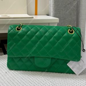 Sacs à bandoulière sac de créateur sac de luxe petits sacs sac de créateur femme sac en treillis de diamant uni sac à chaînes en cuir véritable sac à bandoulière 30 cm sac de selle vert noir blanc