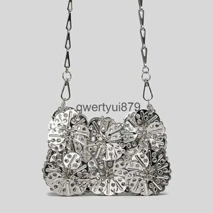 Bolsos de hombro Fasion Metallic Seetmetal Crossbody Bag para mujer Diseñador Lentejuelas Soulder Sparkle Evening Party Monederos Glier Sac 2023H2421