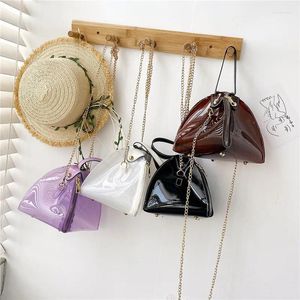 Sacs à bandoulirs Sac de messager PVC Jelly Transparent Phone Mobile Cute Summer Beach Chain Key Case Triangle Student Student