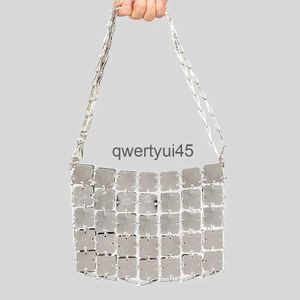 Sacs à bandoulière métallique pièce carrée en aluminium Seet concepteur de luxe et sac pour femme sac à main 2023 et fait tissage bandoulière paillettes sac de soirée h2422