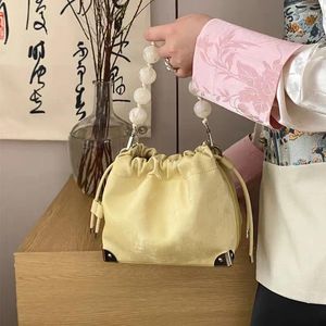 Sacs à bandoulins Niche Designer Luxury Retro Chinese Style Backet Sac exquis Polyday Pleed Sac à main