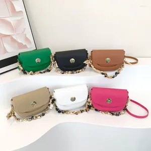 Sacs à bandouliers rétro Chain de mode sac pour femmes 2024 Coul Color Color Crossbody avec un sac à main de texture polyvalente